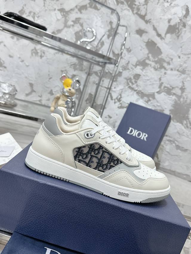 Men's Low-Top# Dior Jacquard Embroidery Series Top Edition High-Low Top Casual S
