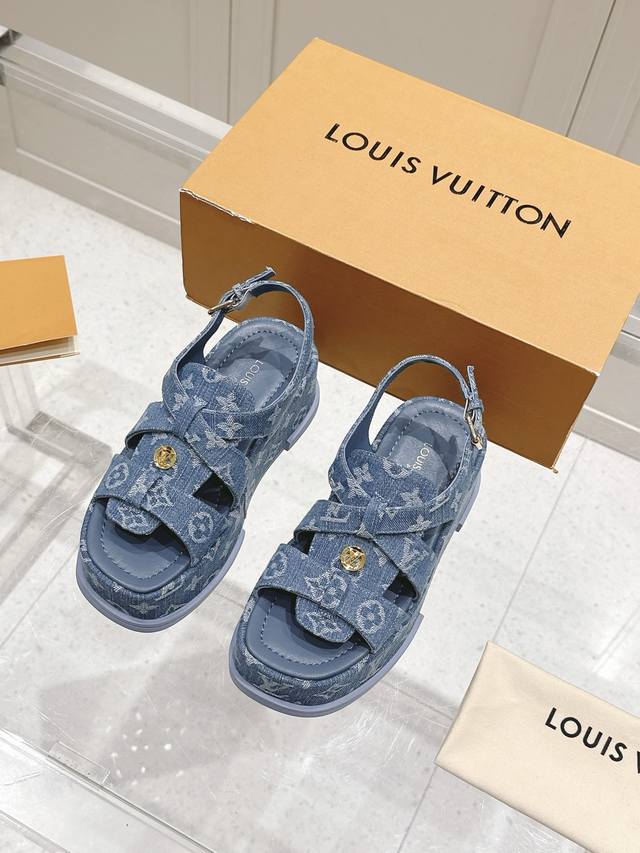 Louis Vuitton Maya Flatform Sandals This Maya Flatform Sandal Is Made Of Smooth