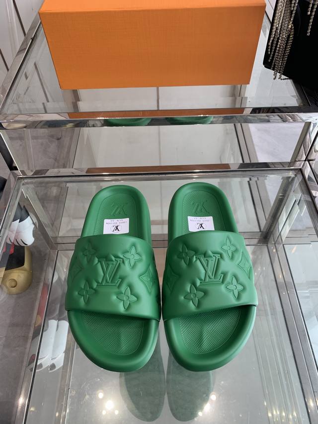New Upgraded Lv High Version Beach Slippers Original Development Truly 1:1 Top V