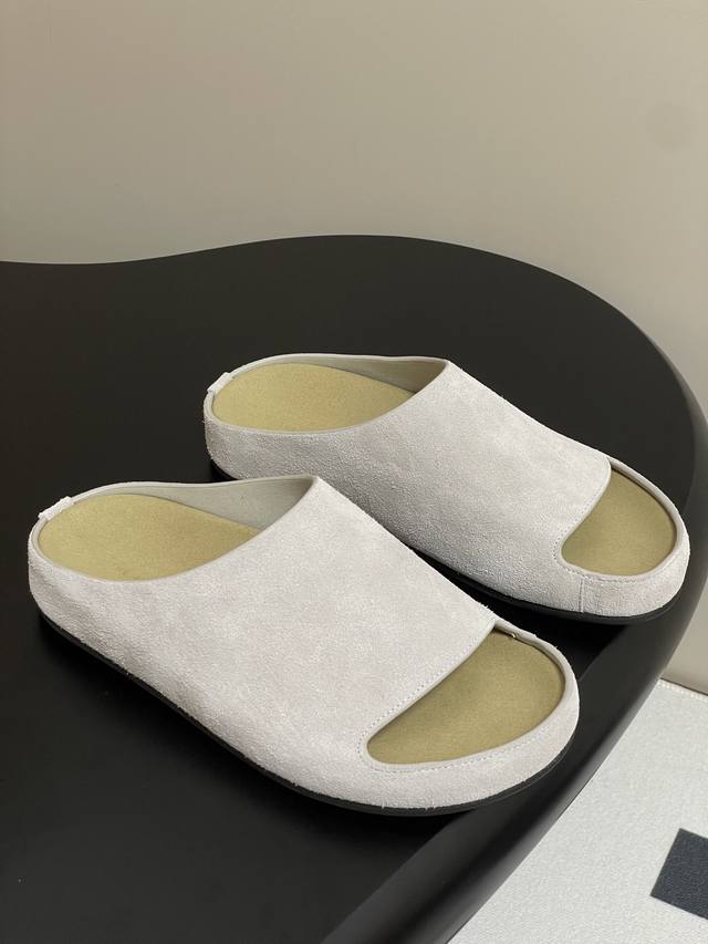 The Row 25 Spring And Summer New Simple Water Platform Birkenstock Cow Suede Sli