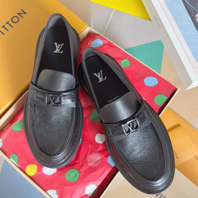 Top Version: Men's Lv Louis Vuitton L's Major Series Thick-Soled Casual Loafers