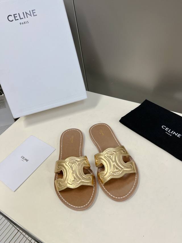 Celine Celine's New Spring And Summer Arc De Triomphe Retro Roman Sandals And Sl