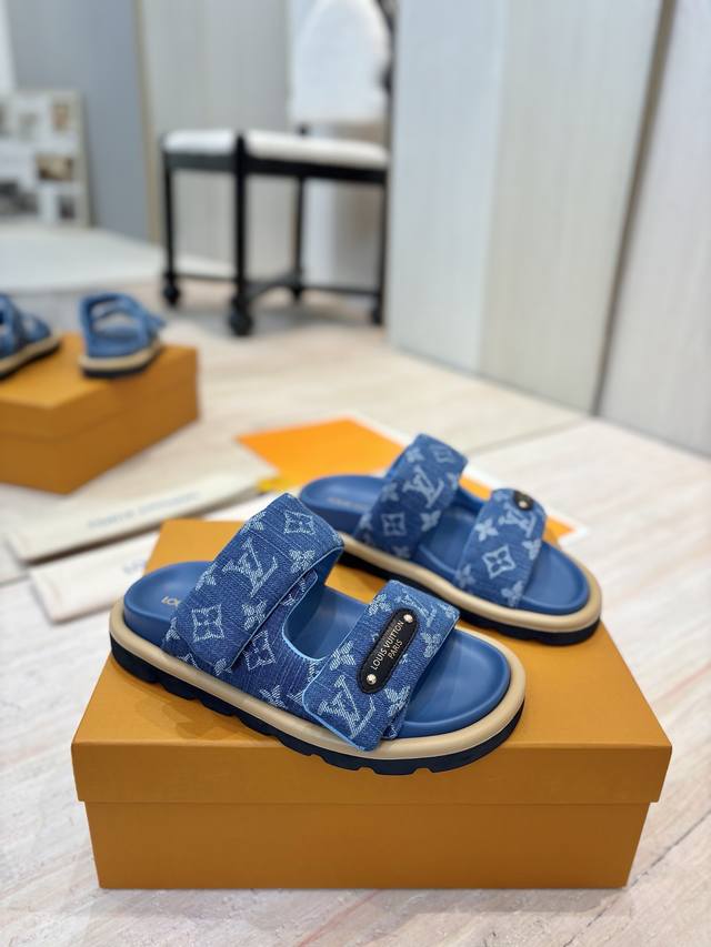Factory Price Pp: Couples Style Lv Donkey L 2025 Hot-Selling Embossed Logo Sanda