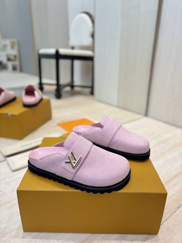 Male 10 Top Version Louis Vuitton Lv Baotou Slippers Donkey Brand 2025 Spring An