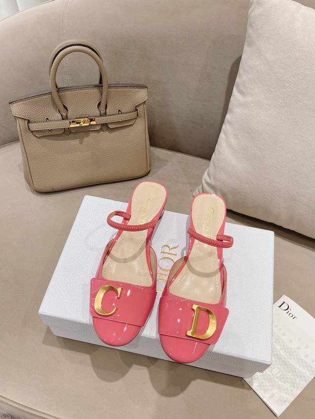 Di*R New Style Early Autumn Closed Toe Thick Heel Sandals Hollow One-Strap Sanda
