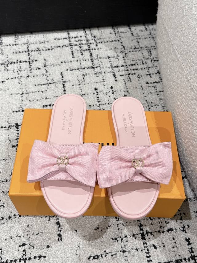 Louisvuitton 25 Spring And Summer New Takashi Murakami Co-Branded Bow Flat Sanda