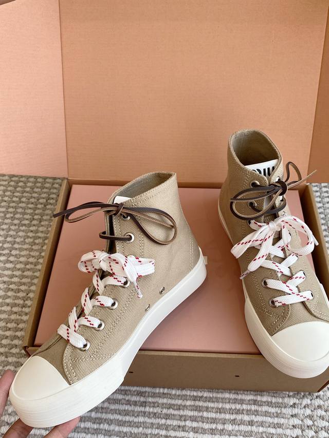 Official Website Synchronized Box Packaging Miumi* 25Ss Retro Style Biscuit Shoe