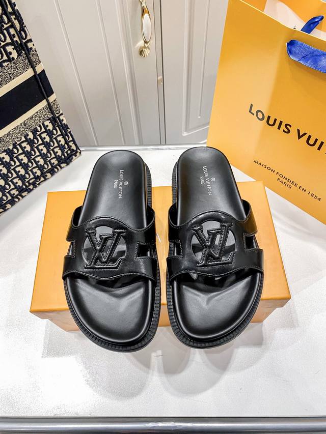 Orange Factory Price P Louis Vuitton New Lv Hollow Slippers Casual Mules Sandals