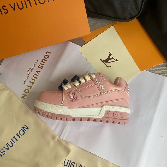 Orange Factory Price P Louis Vuitton Lv Trainer Sports Shoes Bread Shoes Casual