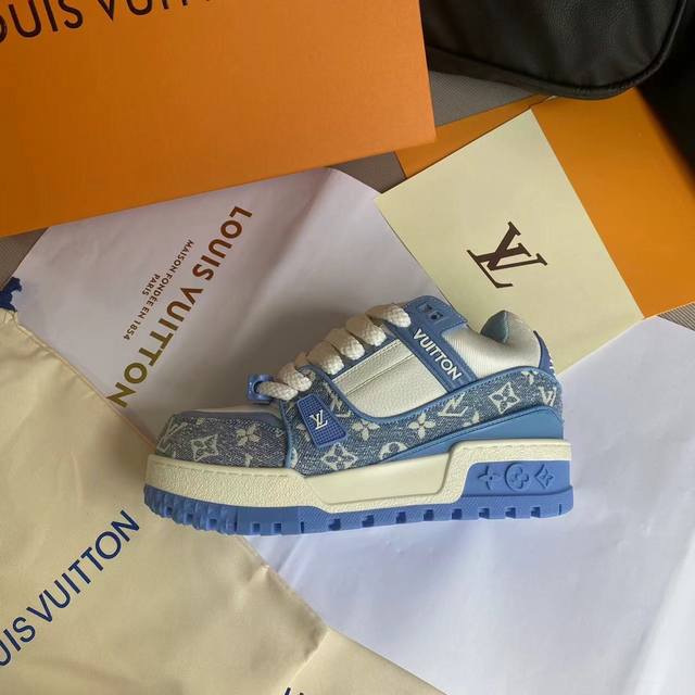 Orange Factory Price P Louis Vuitton Lv Trainer Sports Shoes Bread Shoes Casual