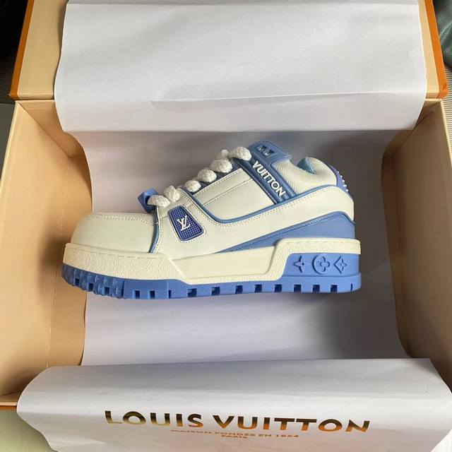 Orange Factory Price P Louis Vuitton Lv Trainer Sports Shoes Bread Shoes Casual