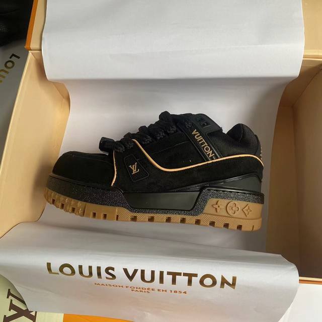 Orange Factory Price P Louis Vuitton Lv Trainer Sports Shoes Bread Shoes Casual