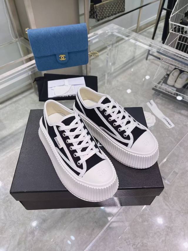 Orange Factory Price P Chanel Chanel Platform Thick-Soled White Shoes, Biscuit S