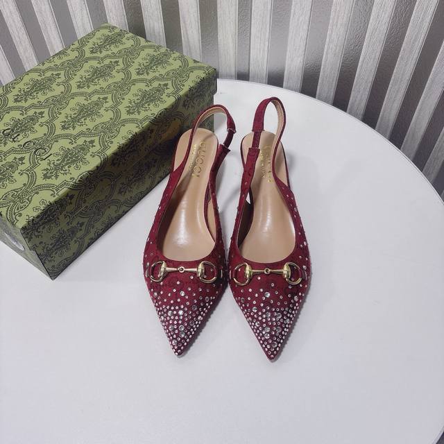 Factory: Diamond Customized Model New Women's Horsebit Pointed Slingback Sandals
