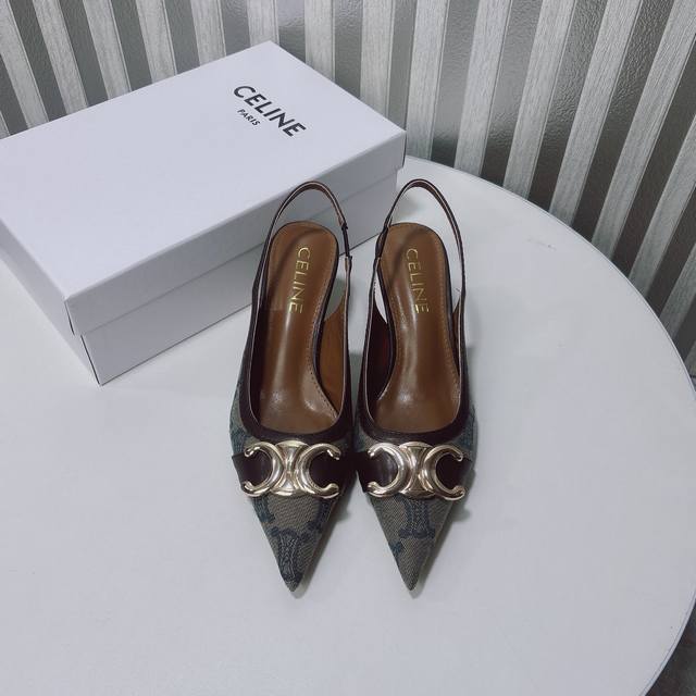 Factory: Celine New Sandals For Women With Metal Buckles And Open Toe High Heels