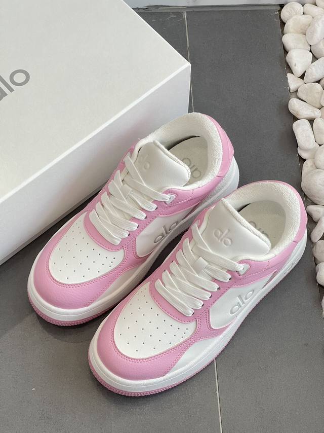 Factory: Alo Color-Blocked White Shoes, Thick-Soled Sneakers, Casual Shoes, And