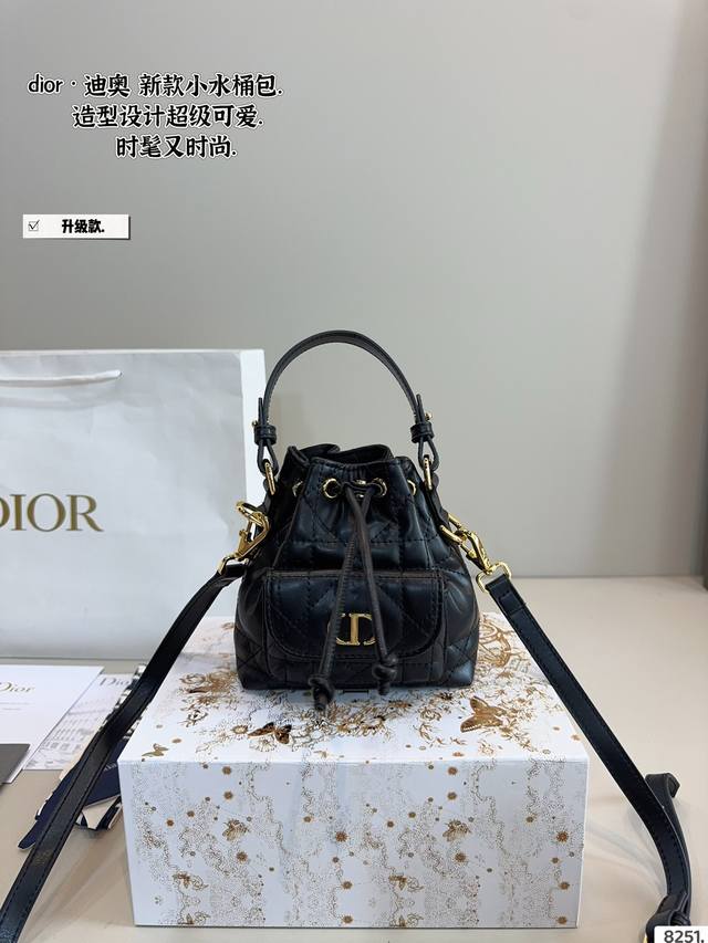 With Gift Box. Dior Caro Beautiful Bucket Is Really Beautiful And Ladylike Small