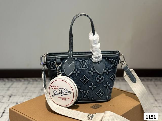Lv Mini Denim Shopping Bag Is Timeless. Special Lv Fabric, Original Hardware, Or