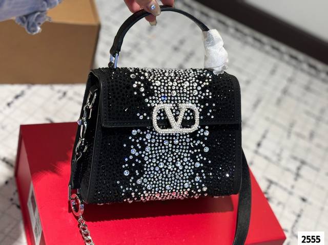 Gift Box Packaging Valentino Vsling Full Diamond Tote Bag Valentino Handbag, If