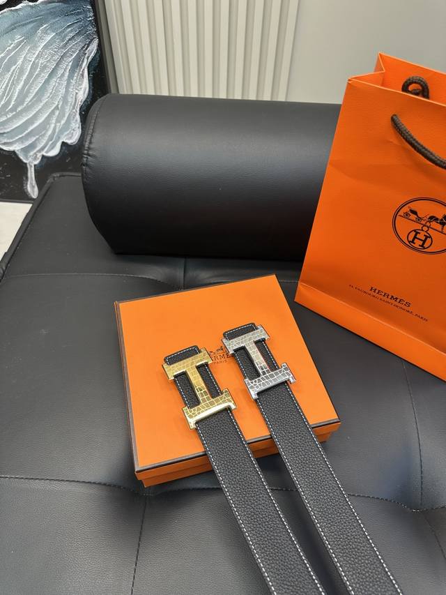 Upgraded Version Hermes!! High Version!! All-Steel Belt Head! Belt Hey Ha Origin
