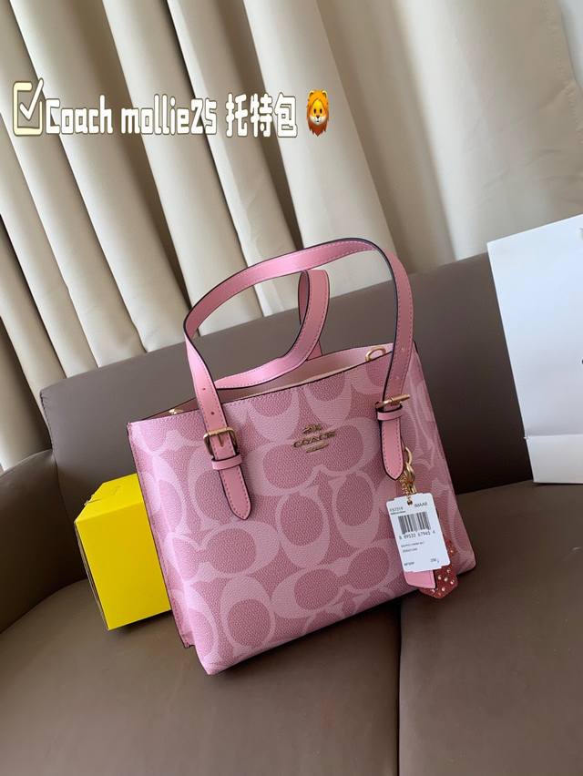Soft Matte Pink Coach Mollie25 Tote Bag Coach Oem Factory P Latest Shopping Bag