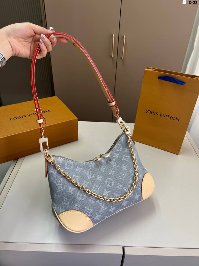 Lv Denim Croissant Bag Vintage Classic Shoulder Bag One-Shoulder Or Crossbody Ba