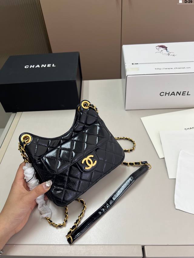Cowhide Chanel Chanel 23C Hippie Hobo Bag Double C Diamond Hobo Hobo Bag Underar