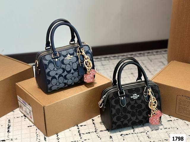 With Pendant Coach Mini Rowan New Original Pillow Bag, Ykk Original Hardware Wit