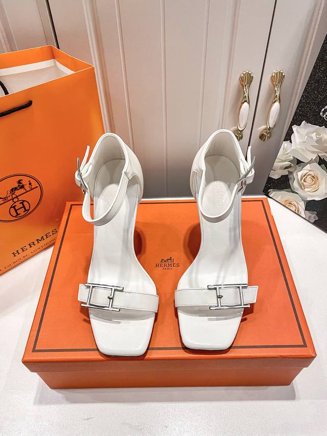 Factory: Leather Buckle 10Cm Hermes 2025 Top Counter Early Summer New Style Offi