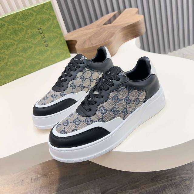 G Men's Gg Sneakers, Crafted From Imported Cowhide Leather, Simple And Comfortab
