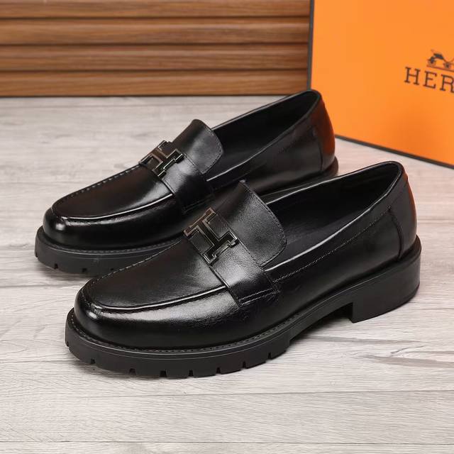 Factory P Price: Herm S New Men's Casual Business Leather Shoes, Official Websit