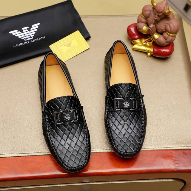 Factory Price Armani New Casual Bean-Shaped Shoes, Made To Match The Store Versi