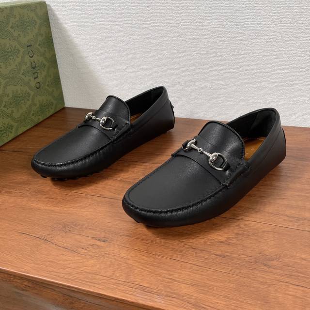 Gucci Men's Slip-On Driving Shoes With Horse Bit Buckle The Horse Bit Buckle, A