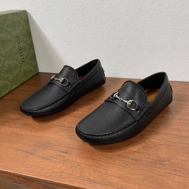 Gucci Men's Slip-On Driving Shoes With Horse Bit Buckle The Horse Bit Buckle, A