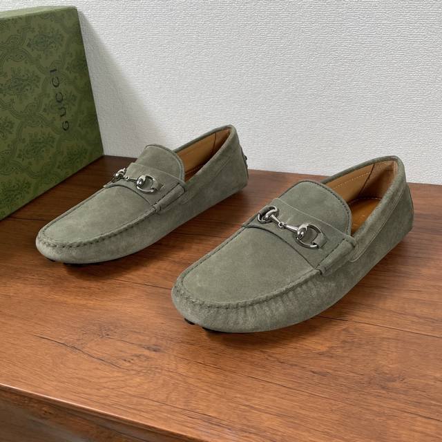 Gucci Men's Slip-On Driving Shoes With Horse Bit Buckle The Horse Bit Buckle, A