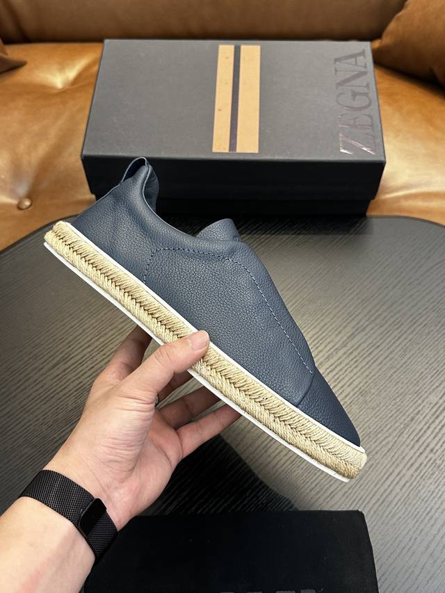 Hot-Selling Style! Zegna Casual Sports Shoes This Triple Stitch Low-Top Sports S