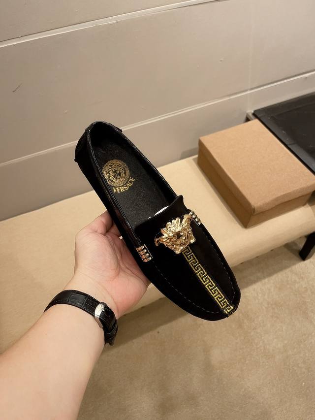 Authentic Price Versace Official Flagship Store Men's All-Season Casual Loafer,