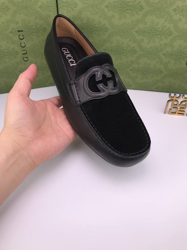 Oil-Edged Craftsmanship! Gucc* Imported Yellow Cowhide + Finely Ground Suede Cow