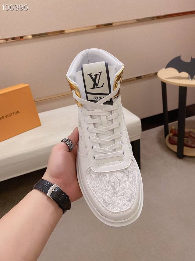 High-Top Series Louis Vuitton, New Official Website Casual High-Top Shoes! Authe