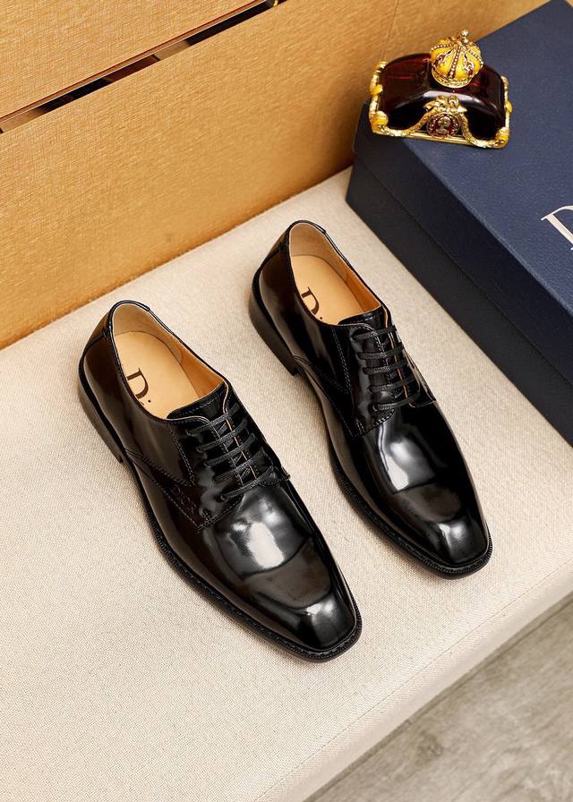 Original Order Dior Dior Top-Tier Men's Business Leather Shoes, Italian Imported