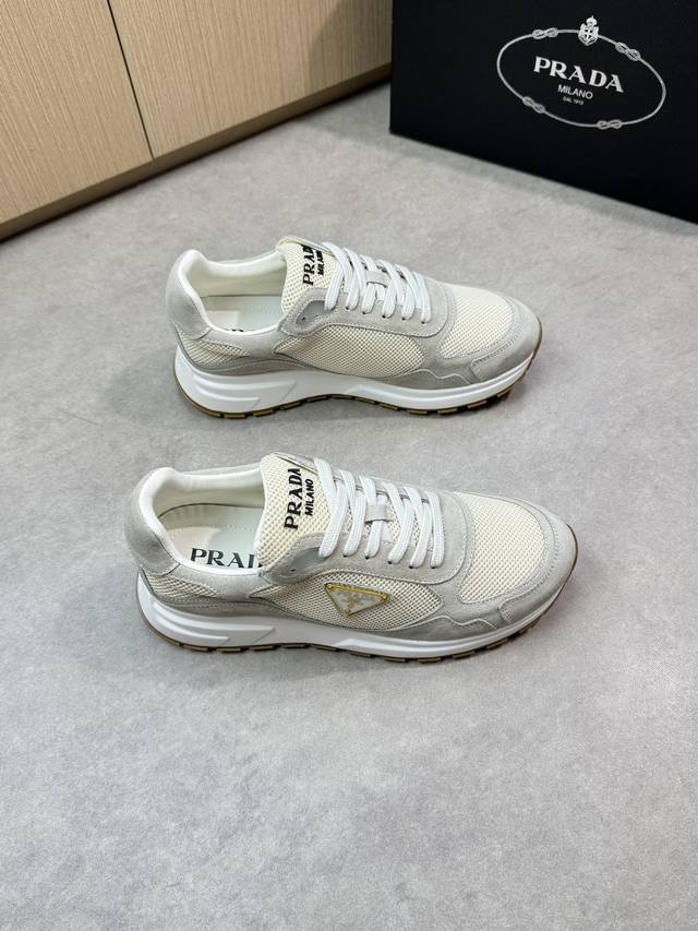 Prada - High-End Quality, Original Single-Piece Casual Sneakers - Upper: Suede C