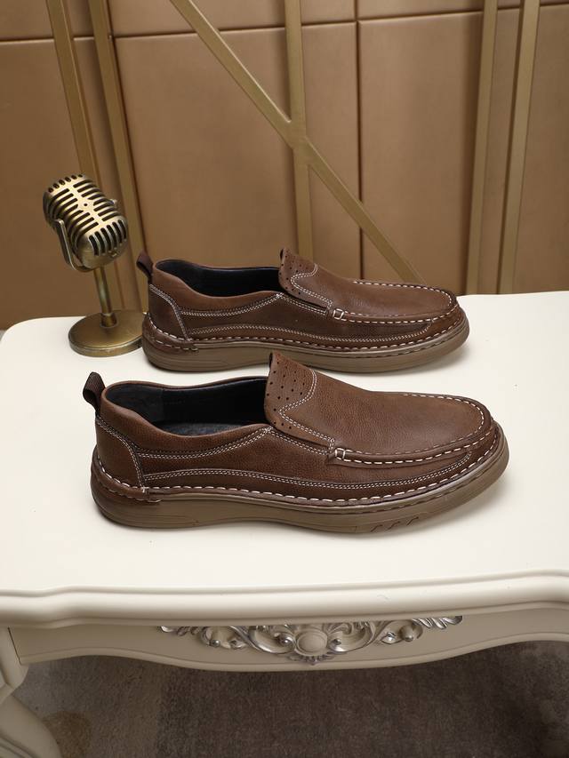 Actual Price Prada Top-Tier Men's New Leather Shoes Available At The Same Time A