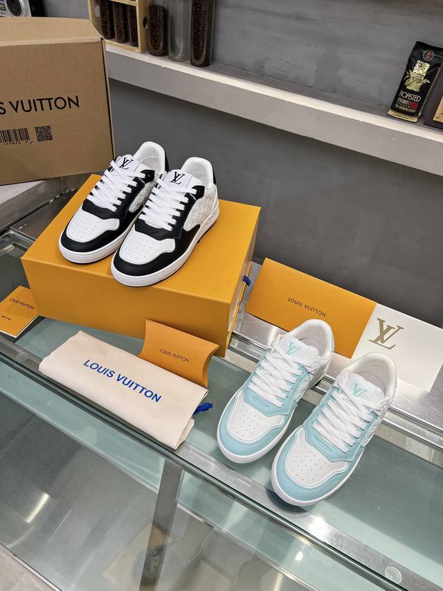 The New Lv 24Ss Nautical Embroidered Sneakers From The Lv Confetti Series In Bla