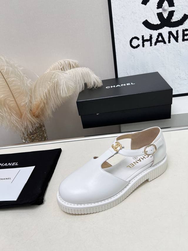 Chanel Chanel's Latest Large Double C Mary Jane Open-Back Sandals. This Classic