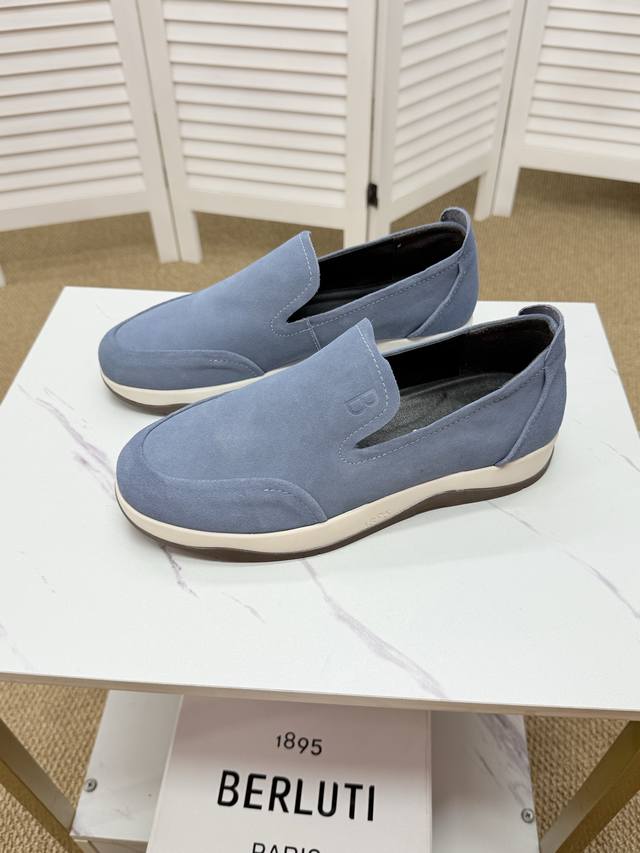 Berluti High-End Premium Men's Sneakers, Italian Imported Hand-Dyed Leather Uppe