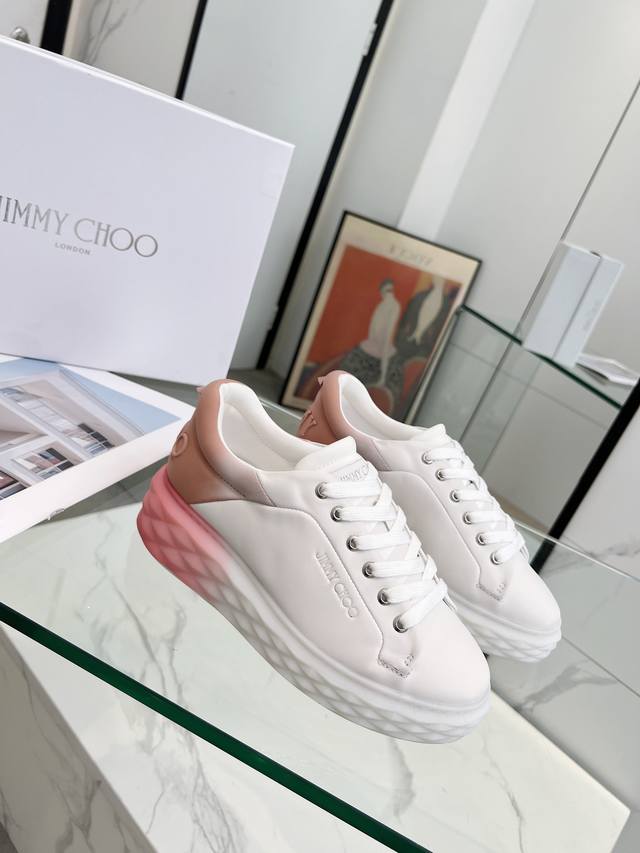 Jimmy Choo Spring/Summer Jc New Diamond Sports Shoe Series The Upper Is Made Fro