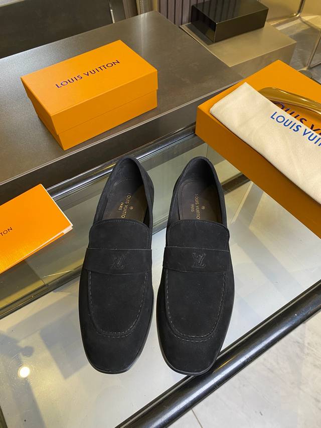 Lv Classic Men's Business Loafer. Classic Square Toe Design With A Refined Toe C