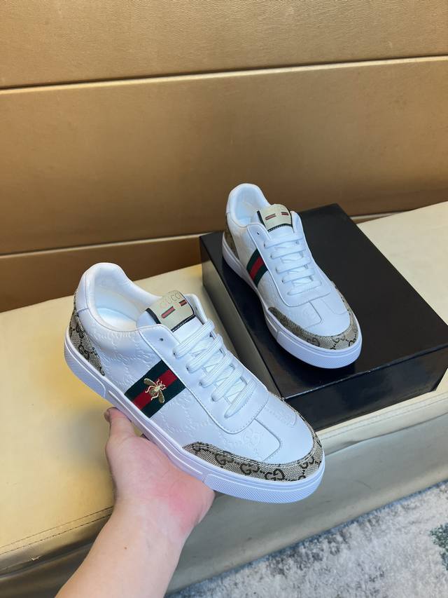Gucci Top-Tier Men's Shoes. Hk Store Release. Sole: Original Factory-Supplied Or