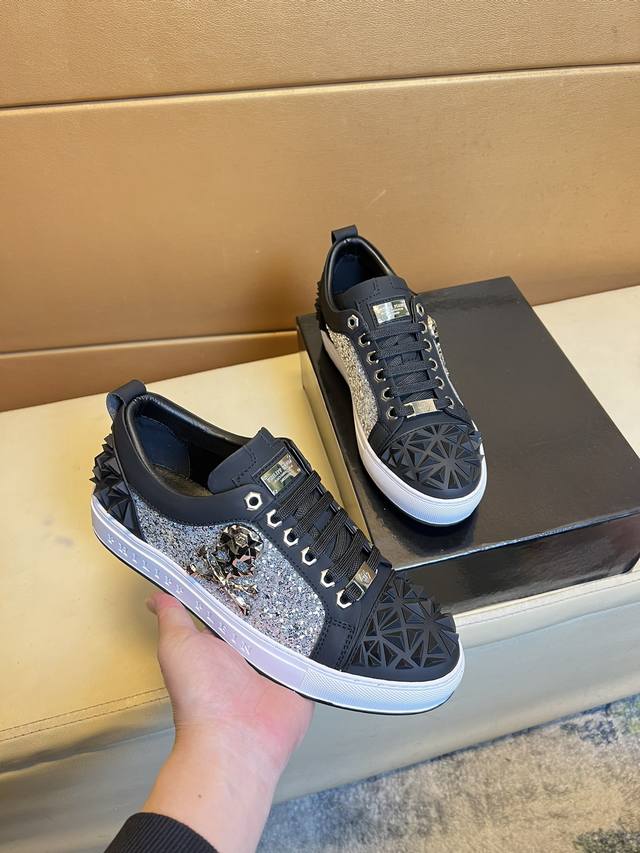 Pp Philip Original Quality.~ Unique Modern-Style Sneakers. Casual Shoes Essentia