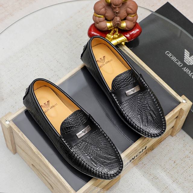 Factory P-Price Armani New Casual Bean-Shaped Shoes, Made To Match Store Models